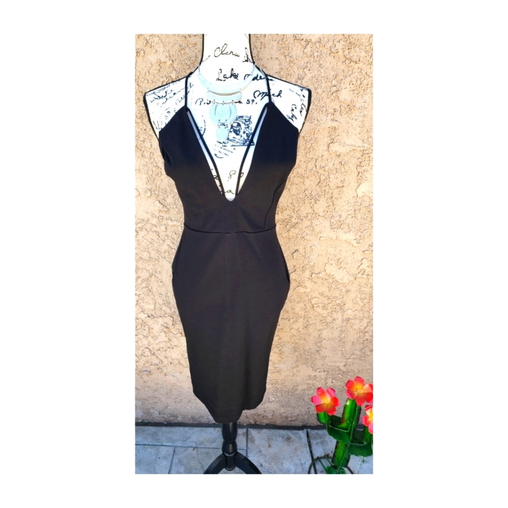 Windsor Deepest V-neck midi dress
